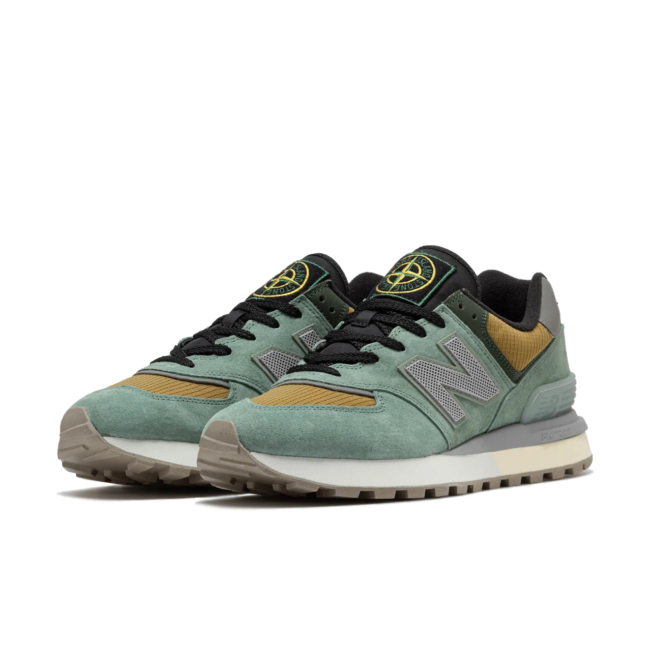 New Balance 574 Legacy Stone Island Light Green - U574LGTN - Medial