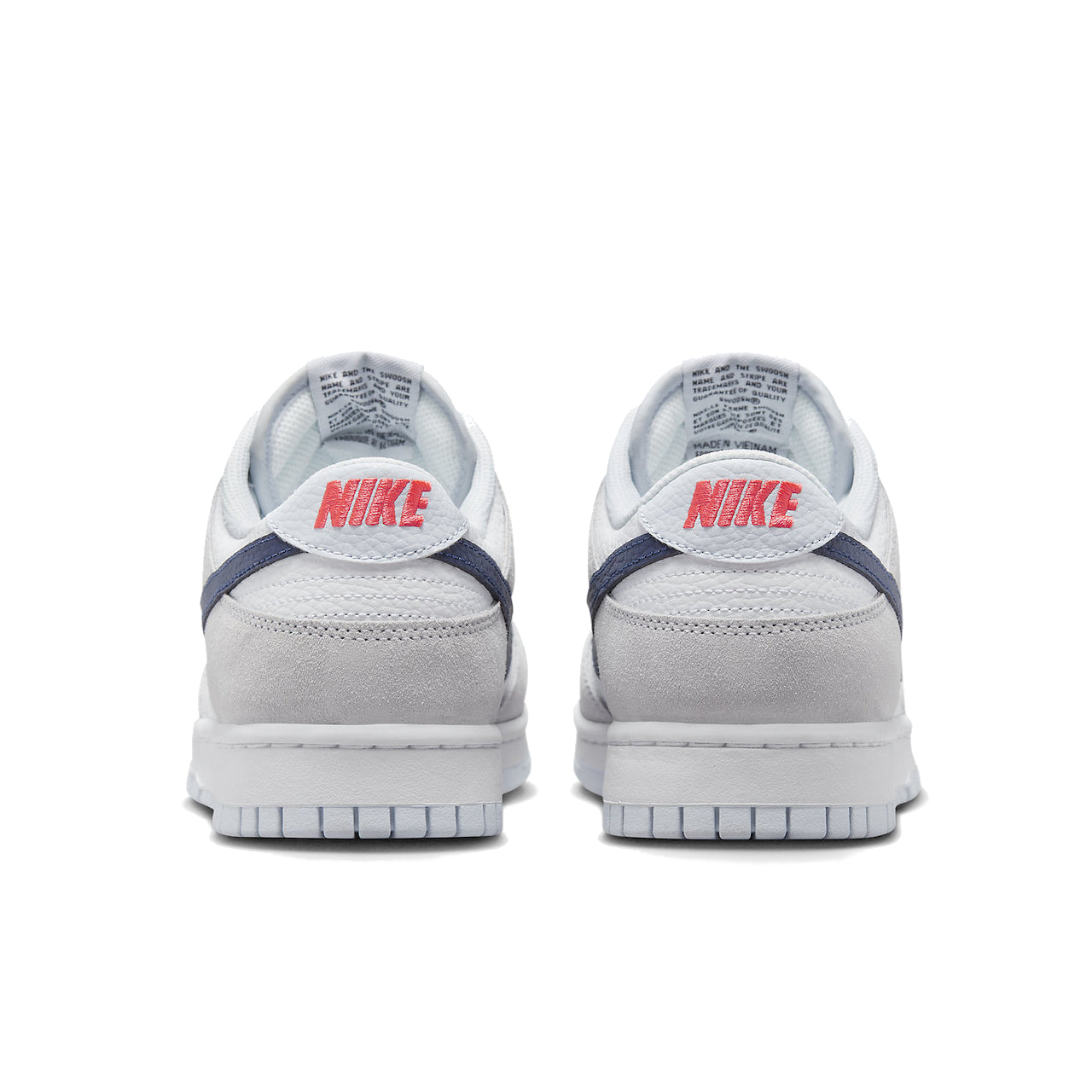 Nike Dunk Low White Grey Navy Aqua Mini Swoosh - FJ4227-001 - Back