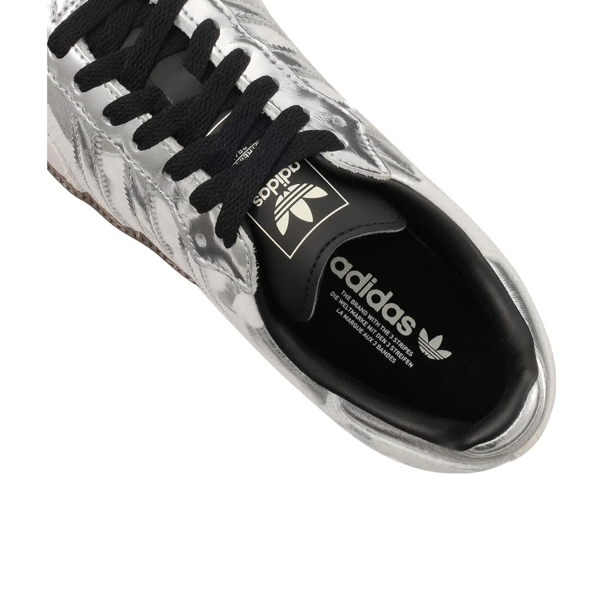 adidas Samba OG Cream Pony Hair Silver Metallic Black - 7