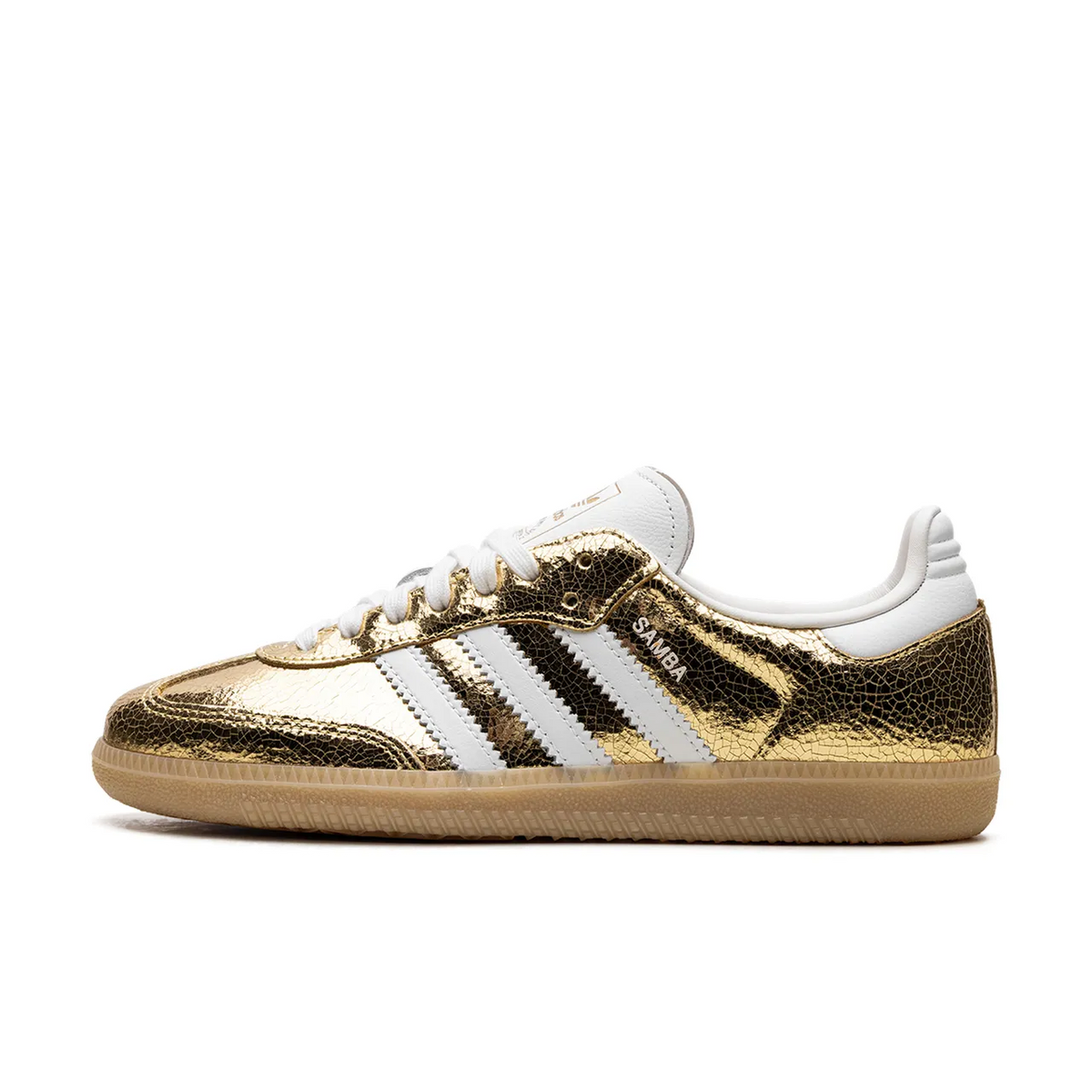 adidas Samba OG Gold Metallic Cracked Leather - 1