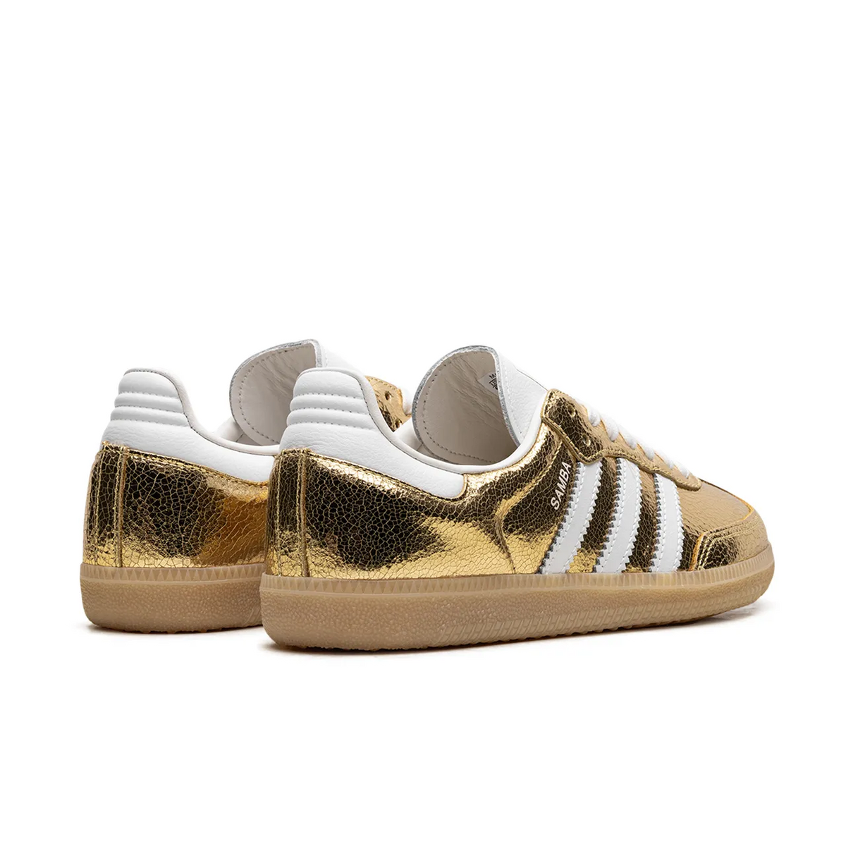 adidas Samba OG Gold Metallic Cracked Leather - 3