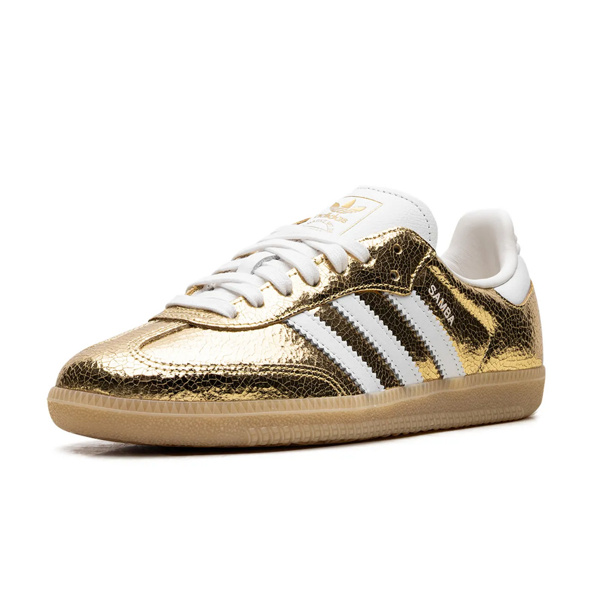 adidas Samba OG Gold Metallic Cracked Leather - 4