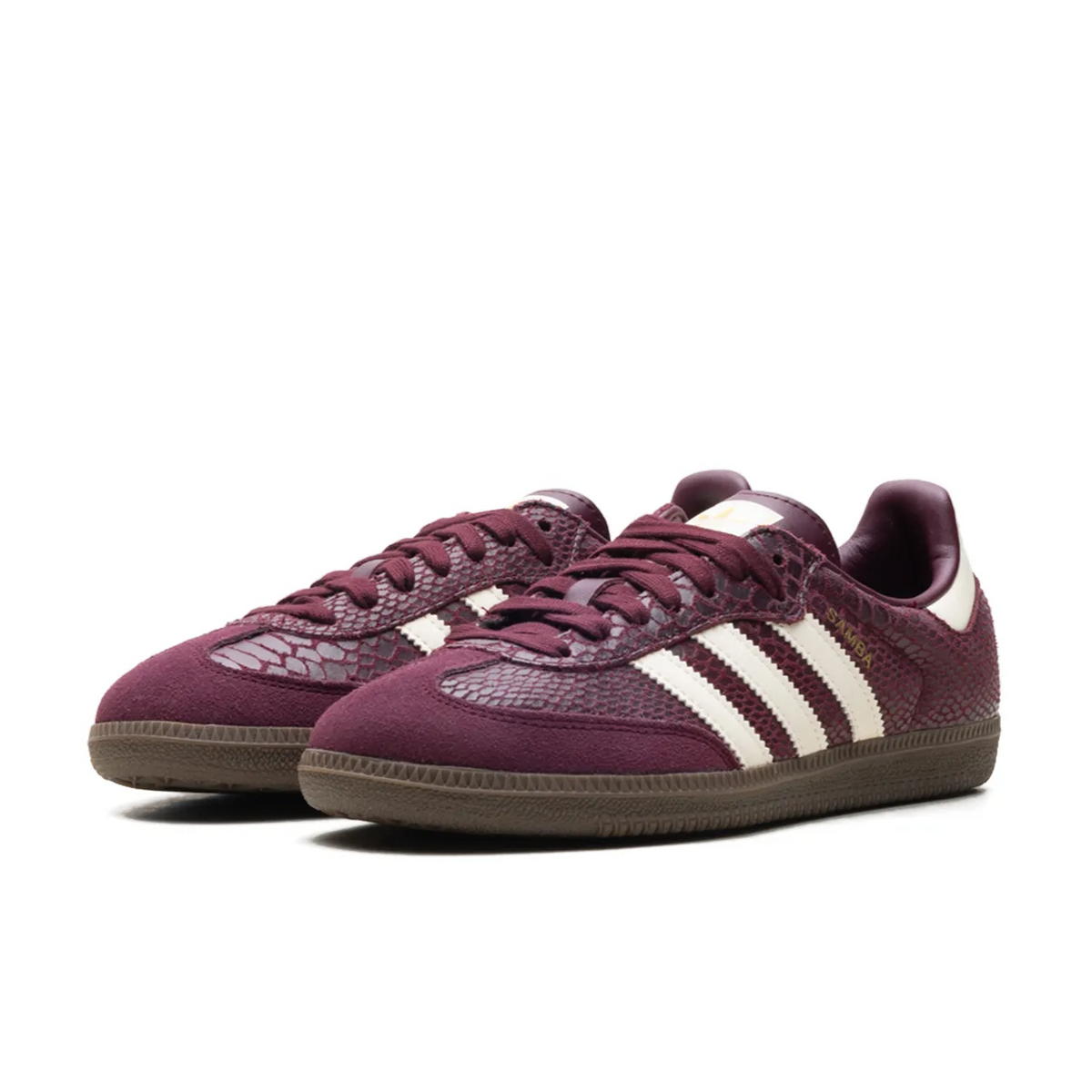 adidas Samba OG Snakeskin Maroon Cream White - 2