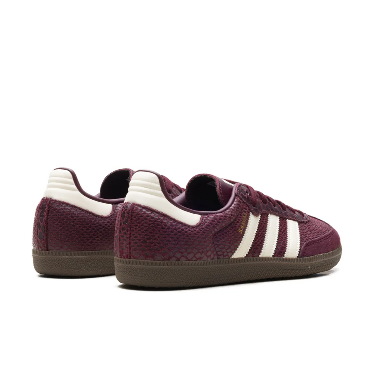 adidas Samba OG Snakeskin Maroon Cream White - 3