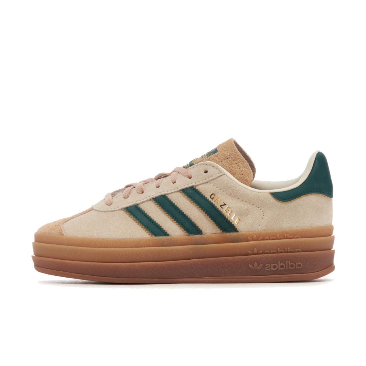 adidas Gazelle Bold Magic Beige Collegiate Green - ID7056 - Left