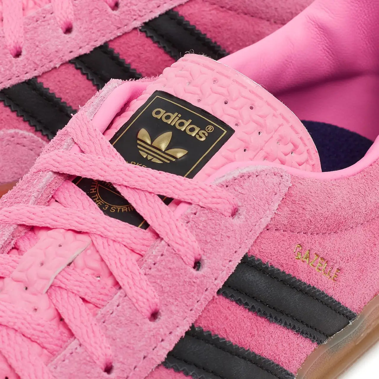 W Adidas Gazelle Indoor Bliss Pink Purple Black IE7002 Women Sneakers