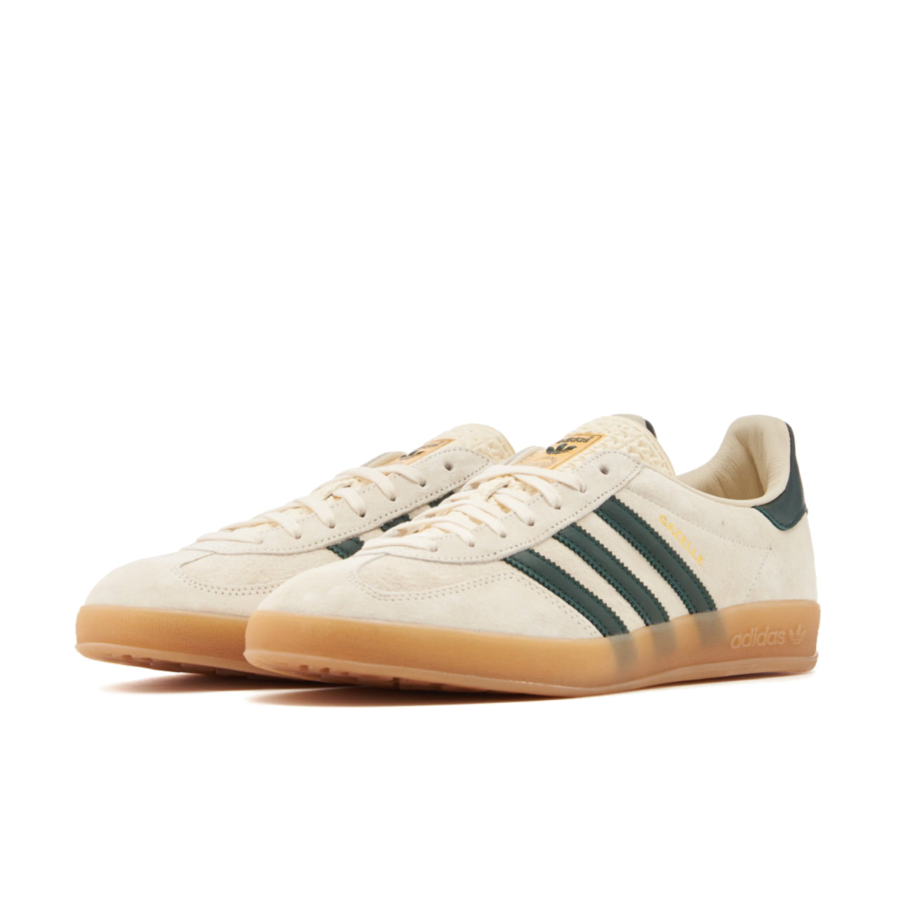 adidas Gazelle Indoor Cream White Collegiate Green Gum - IH7502 - Medial