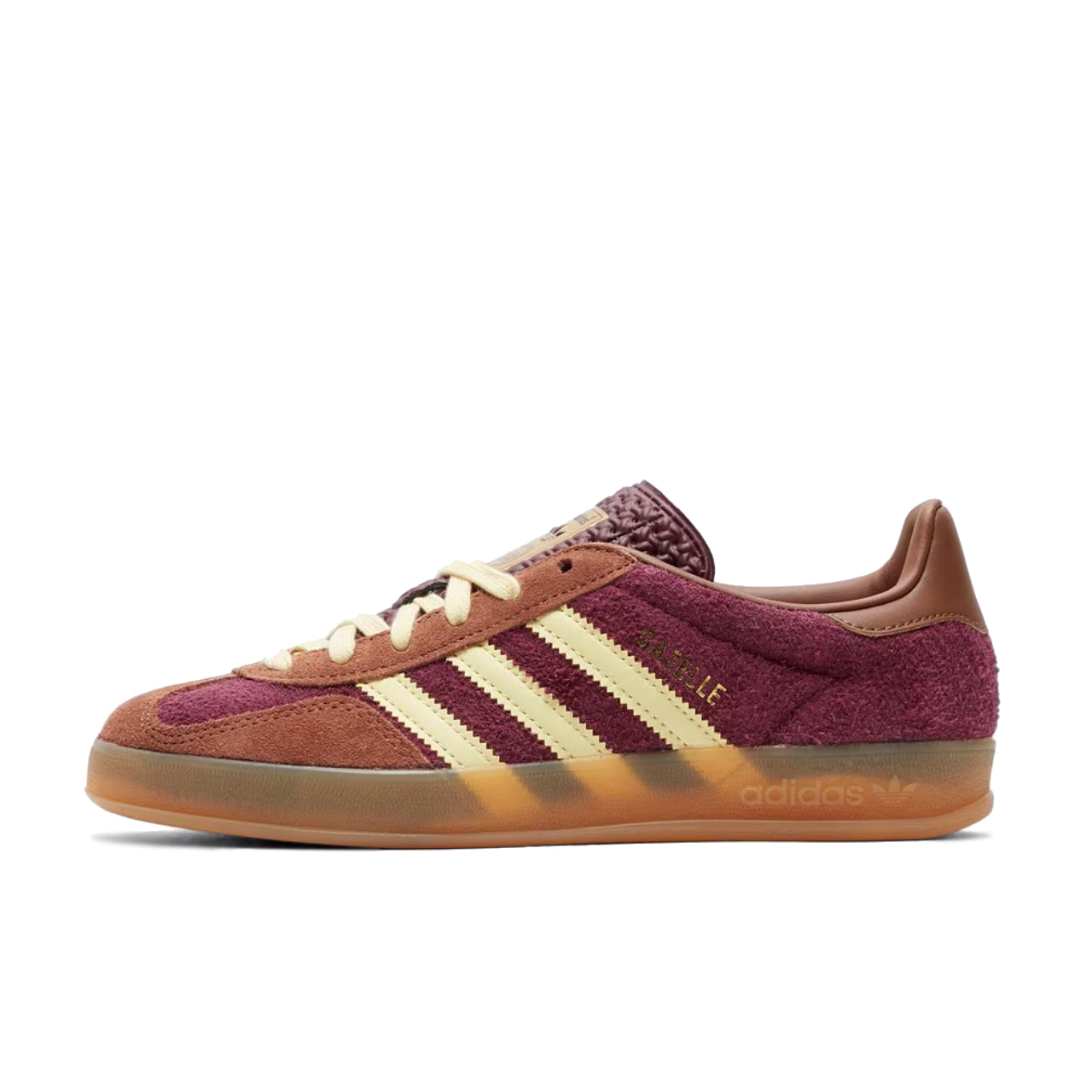 adidas Gazelle Indoor Maroon Almost Yellow - JI0324 - Left