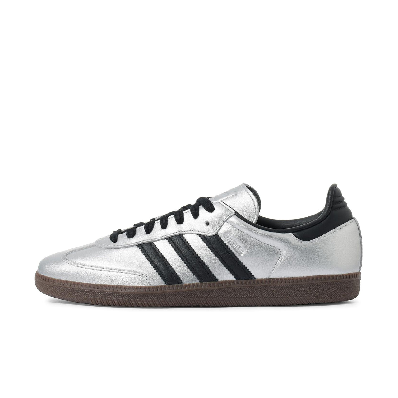 adidas Samba OG Silver Metallic Black Gum - JI4218 - Left