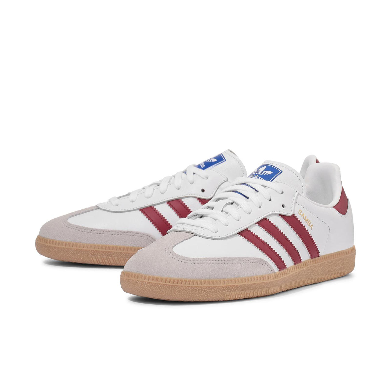 adidas Samba OG White Burgundy Gum - IF3813 - Medial