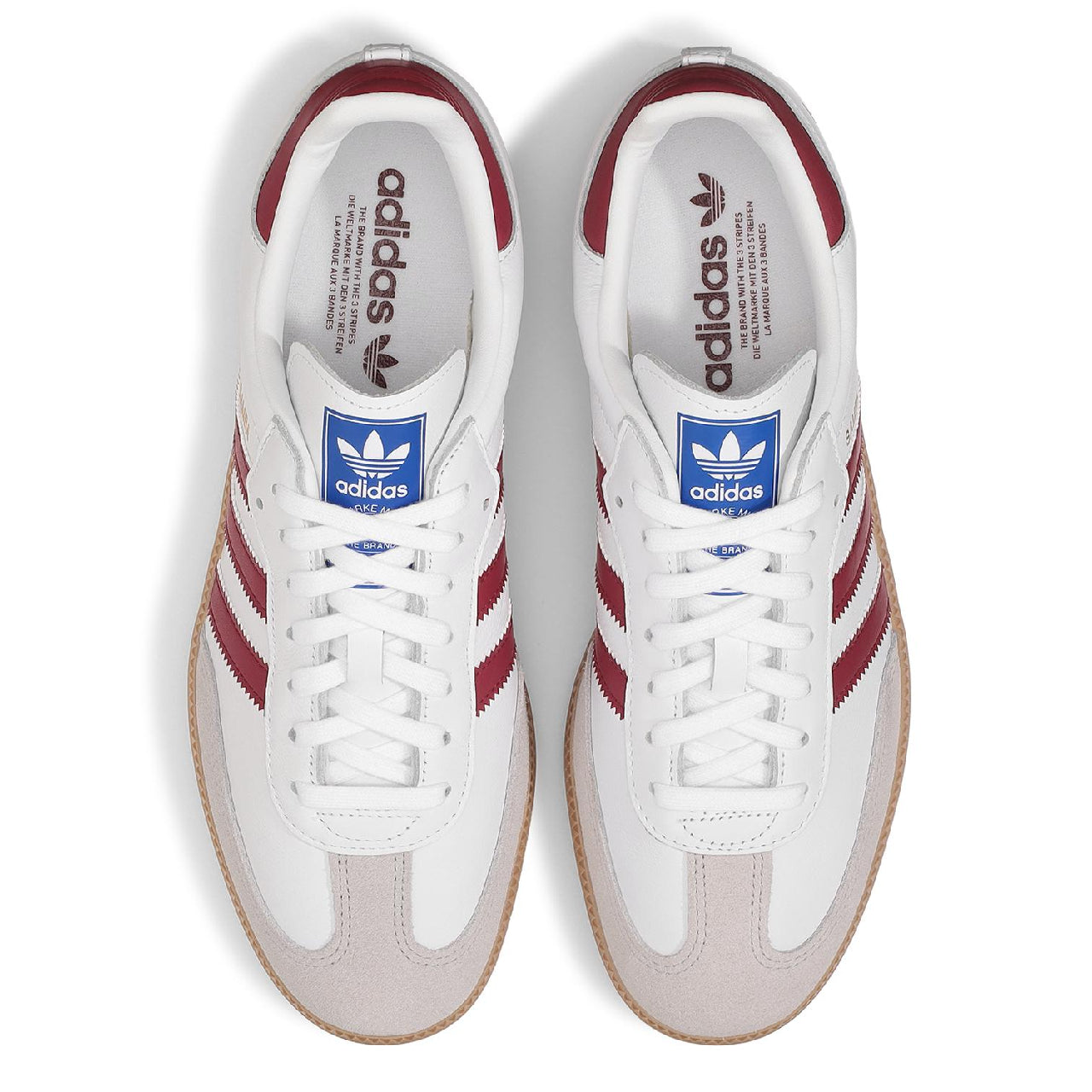 adidas Samba OG White Burgundy Gum - IF3813 - top