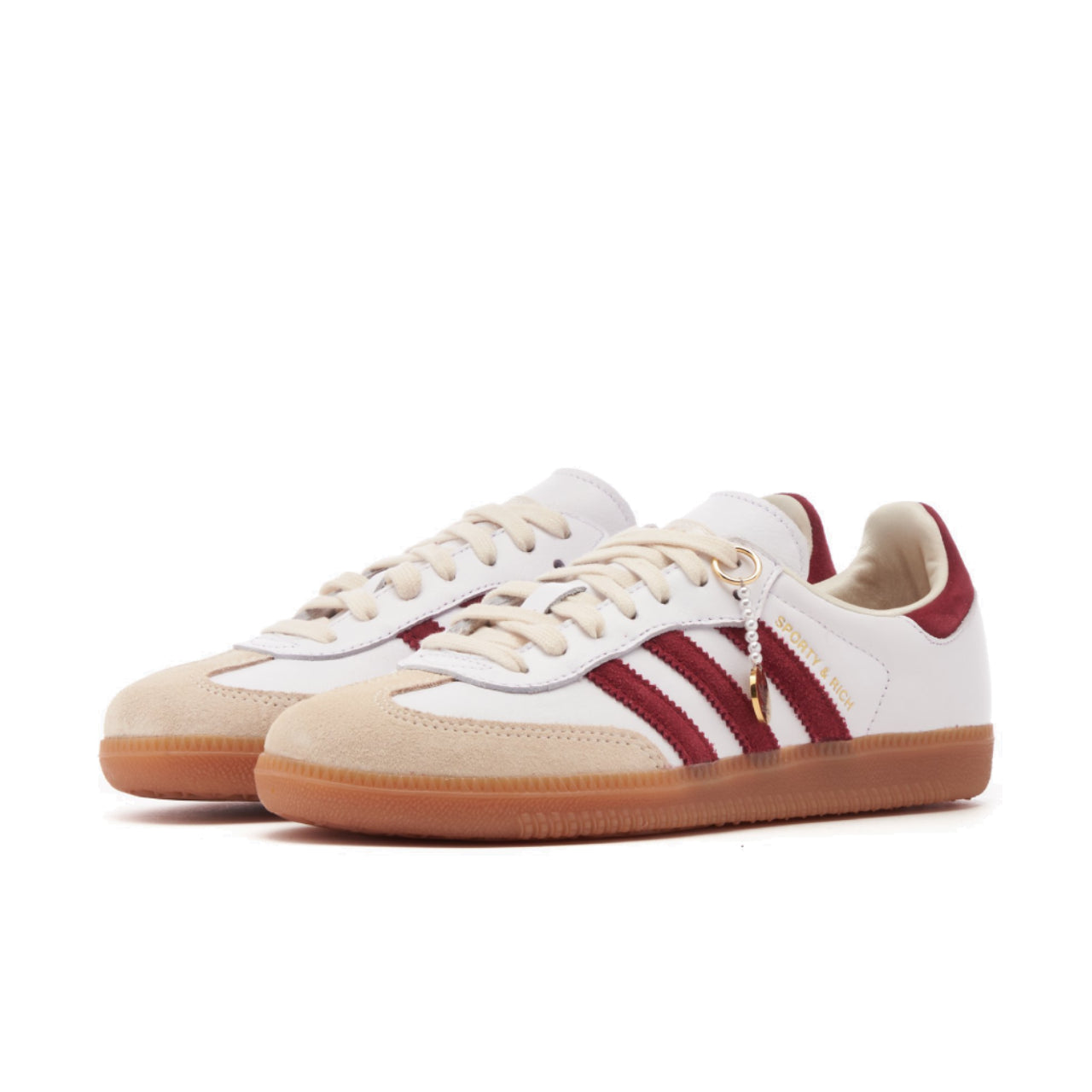 adidas Samba Sporty & Rich White Collegiate Burgundy - IF5660 - Medial