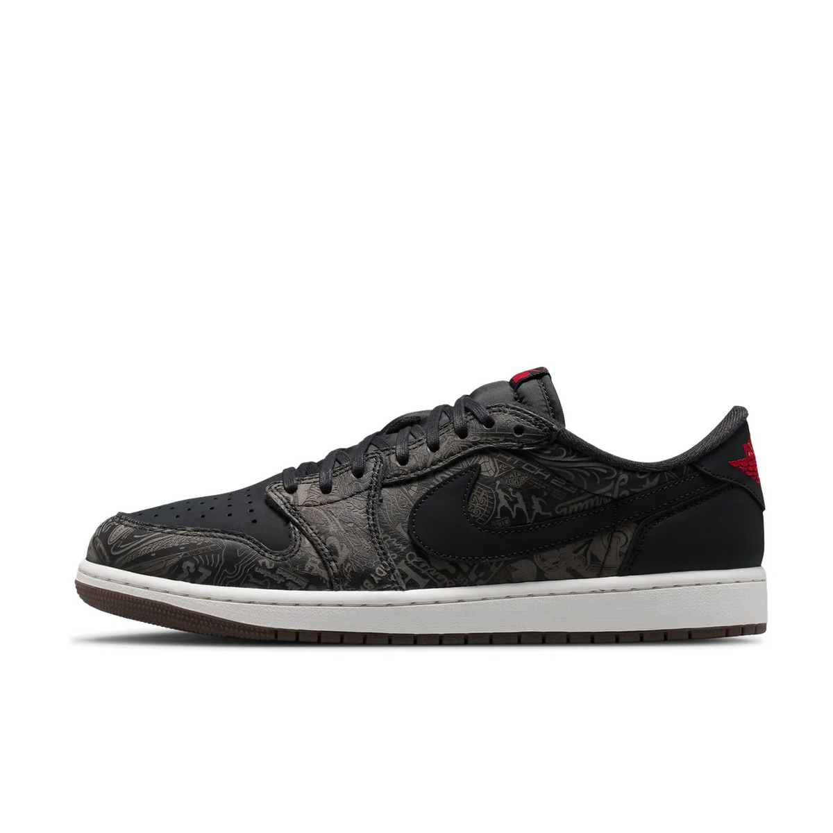 Jordan 1 Retro Low OG Laser Black University Red - 1