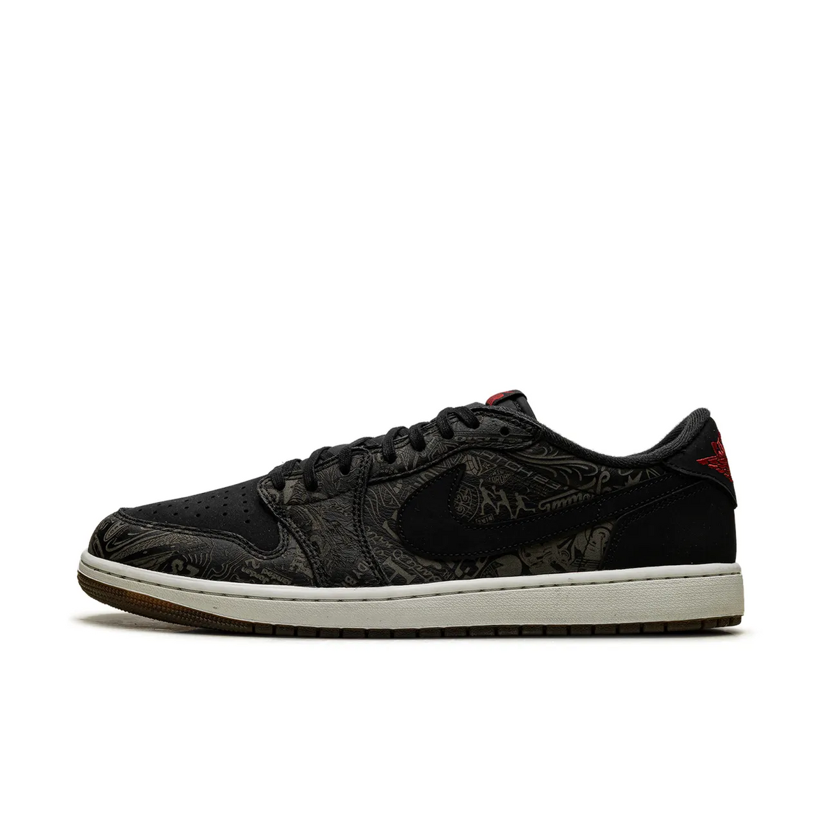 Jordan 1 Retro Low OG Laser Black University Red - 1