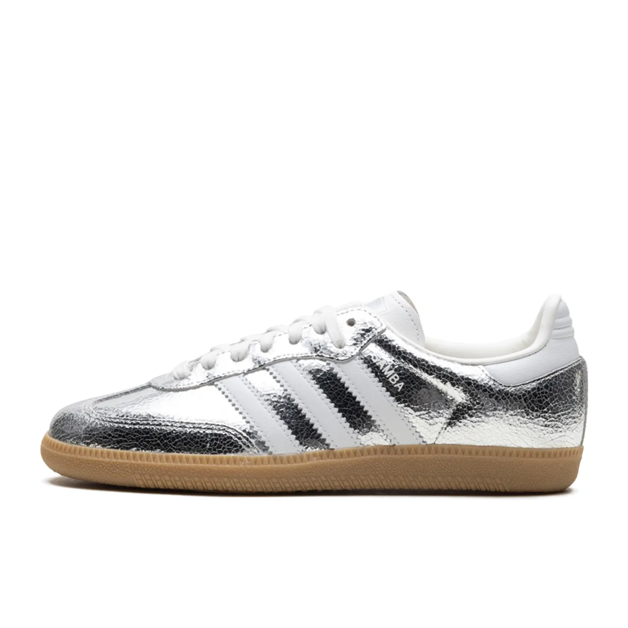 adidas Samba OG Silver Metallic Cracked Leather