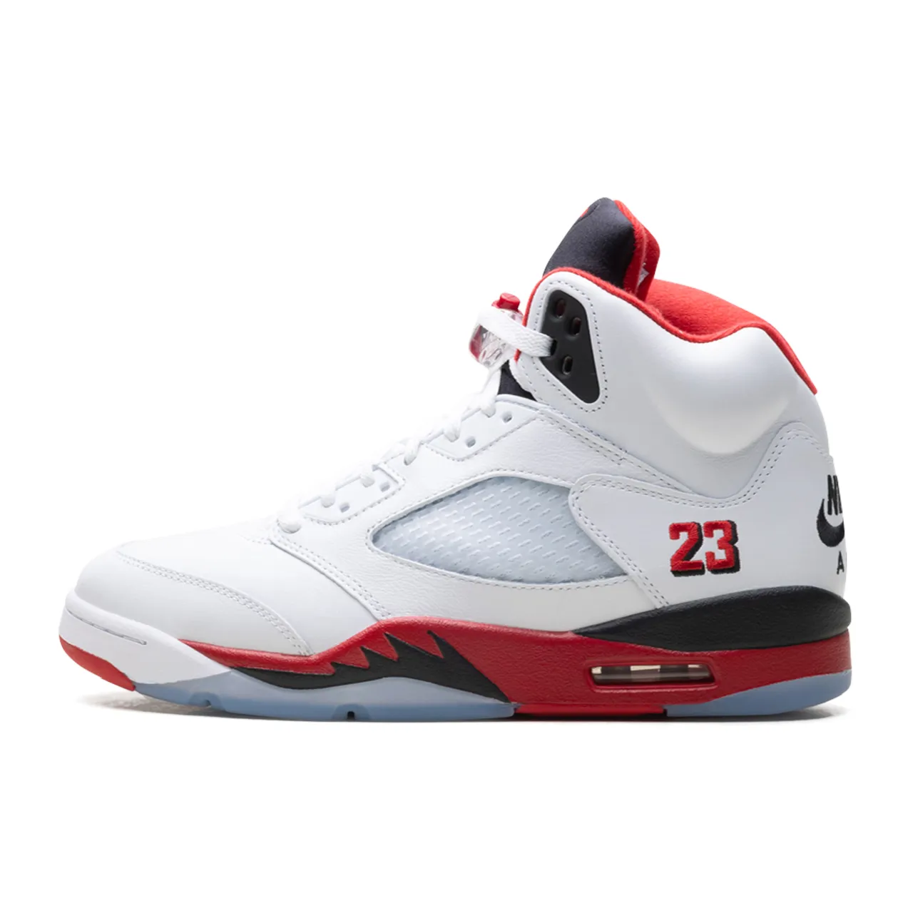 Jordan 5 Retro Fire Red Black Tongue