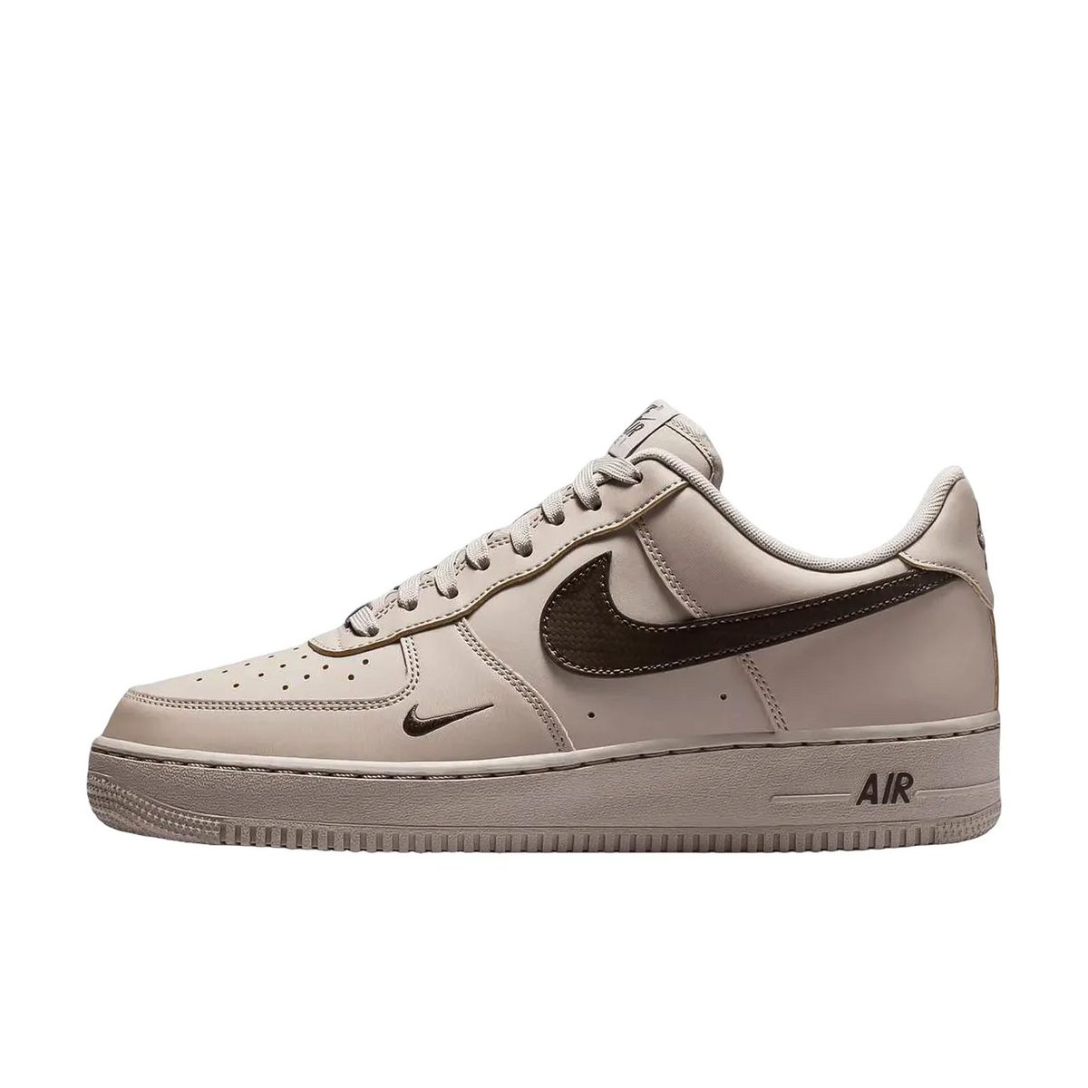Nike Air Force 1 Low '07 Carbon Fiber Swoosh College Grey Newsprint - 1