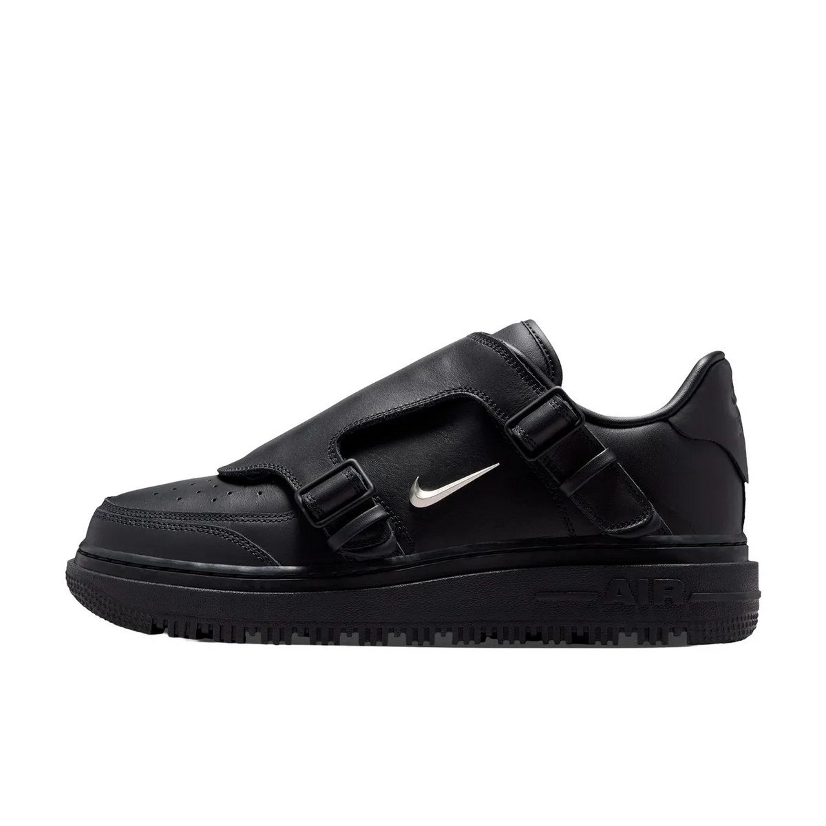 Nike Air Force 1 Low Luxe Black Metallic Silver - 1