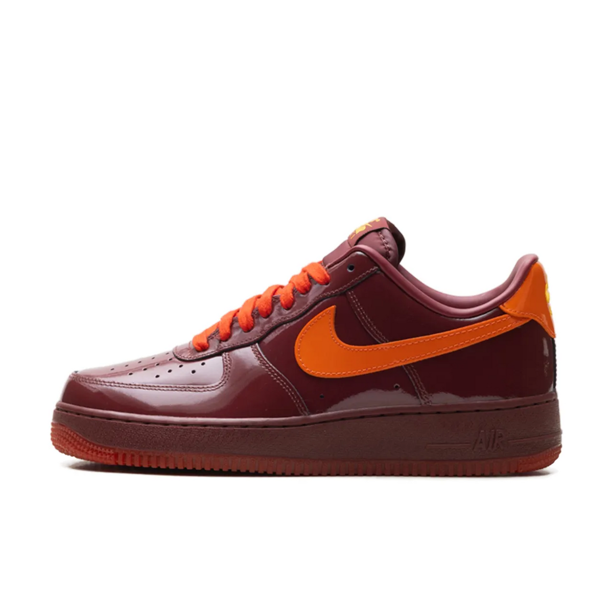 Nike Air Force 1 Low Patent Leather Dark Team Red Safety Orange - 1