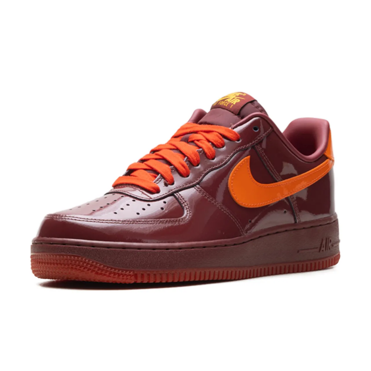 Nike Air Force 1 Low Patent Leather Dark Team Red Safety Orange - 4