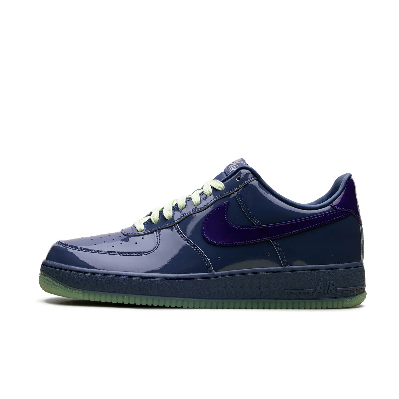 Nike Air Force 1 Low Patent Leather Mystic Navy Grape Ice - 1