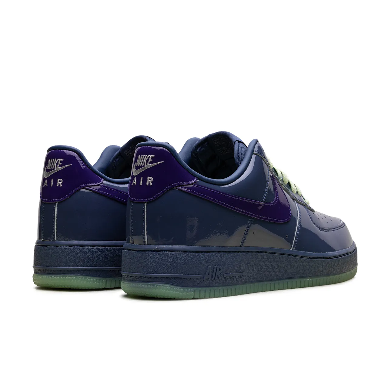 Nike Air Force 1 Low Patent Leather Mystic Navy Grape Ice - 3