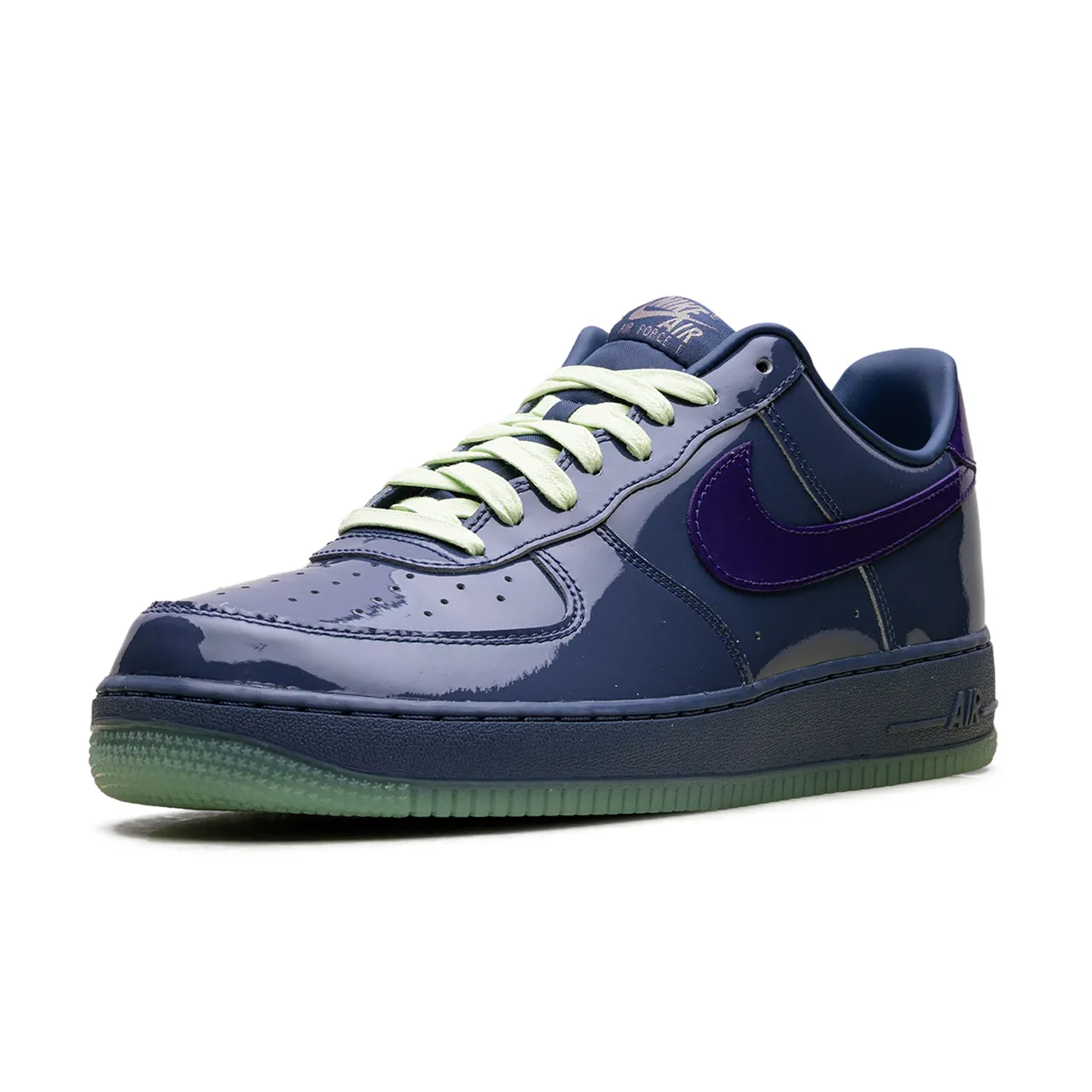 Nike Air Force 1 Low Patent Leather Mystic Navy Grape Ice - 4