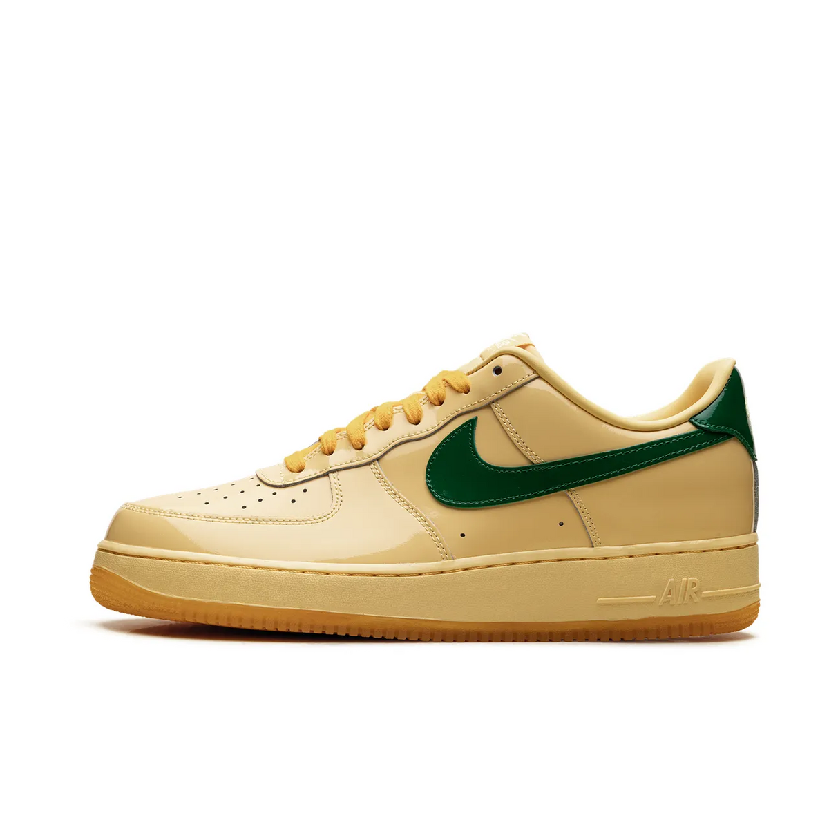 Nike Air Force 1 Low Patent Leather Topaz Gold Pine Green - 1