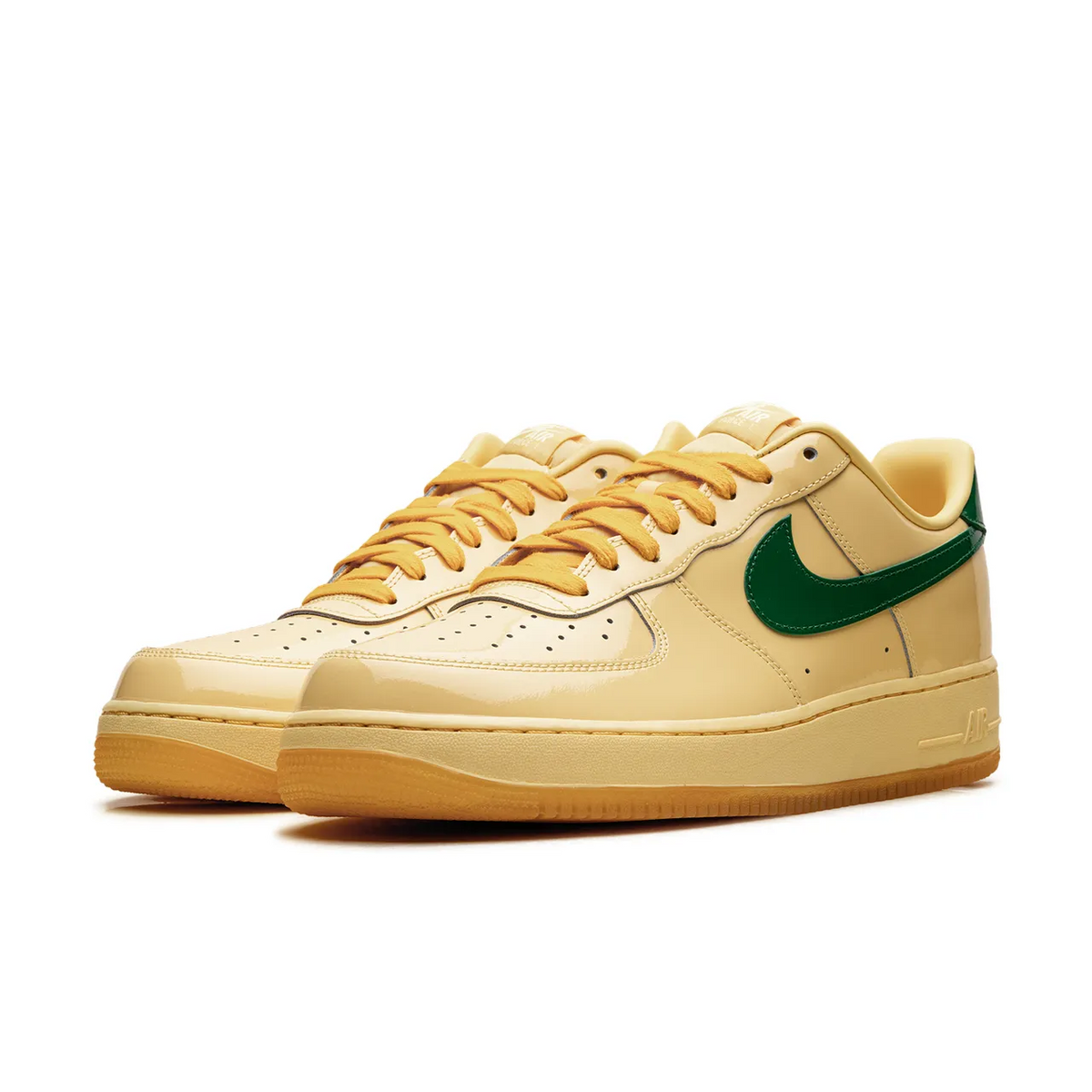 Nike Air Force 1 Low Patent Leather Topaz Gold Pine Green - 2