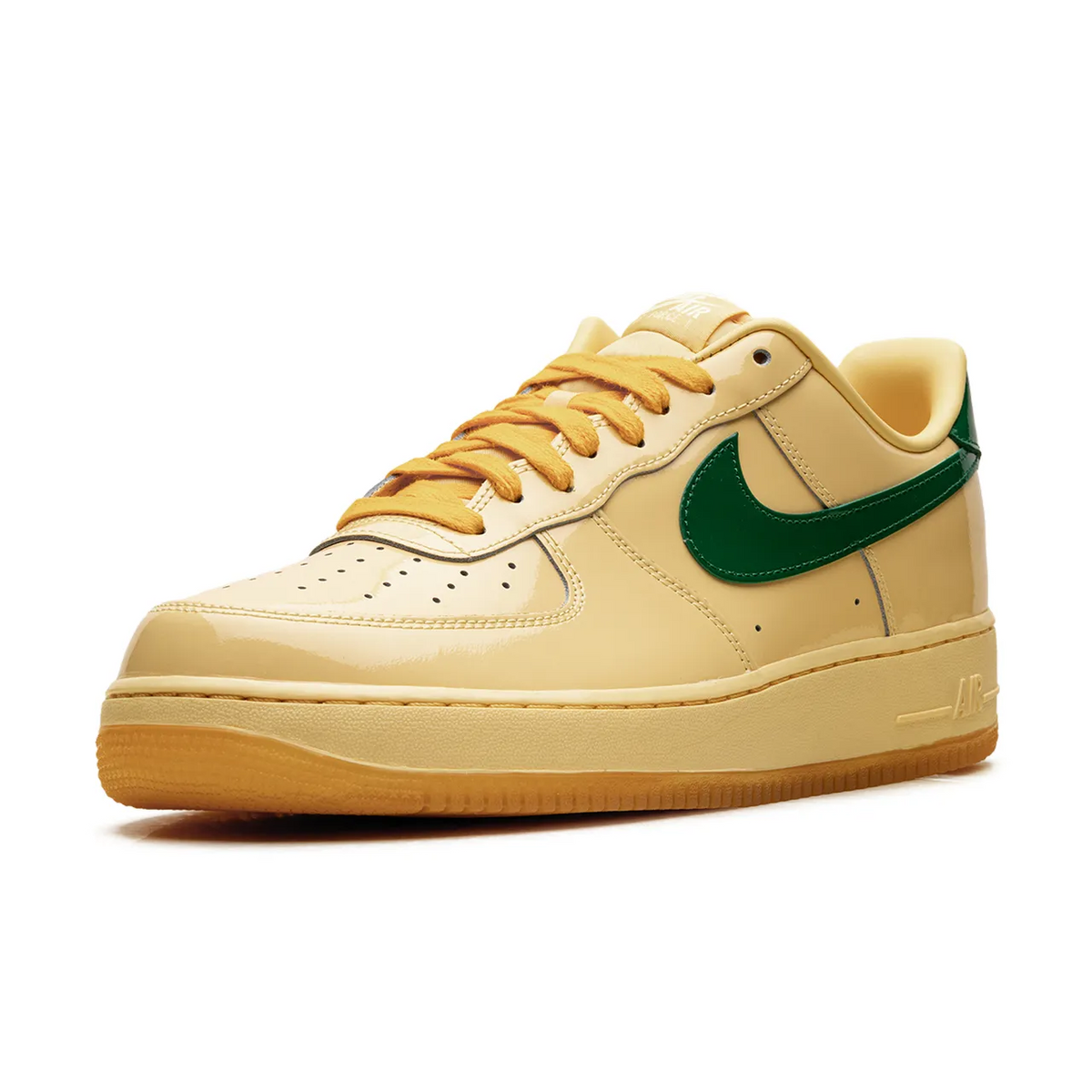 Nike Air Force 1 Low Patent Leather Topaz Gold Pine Green - 4