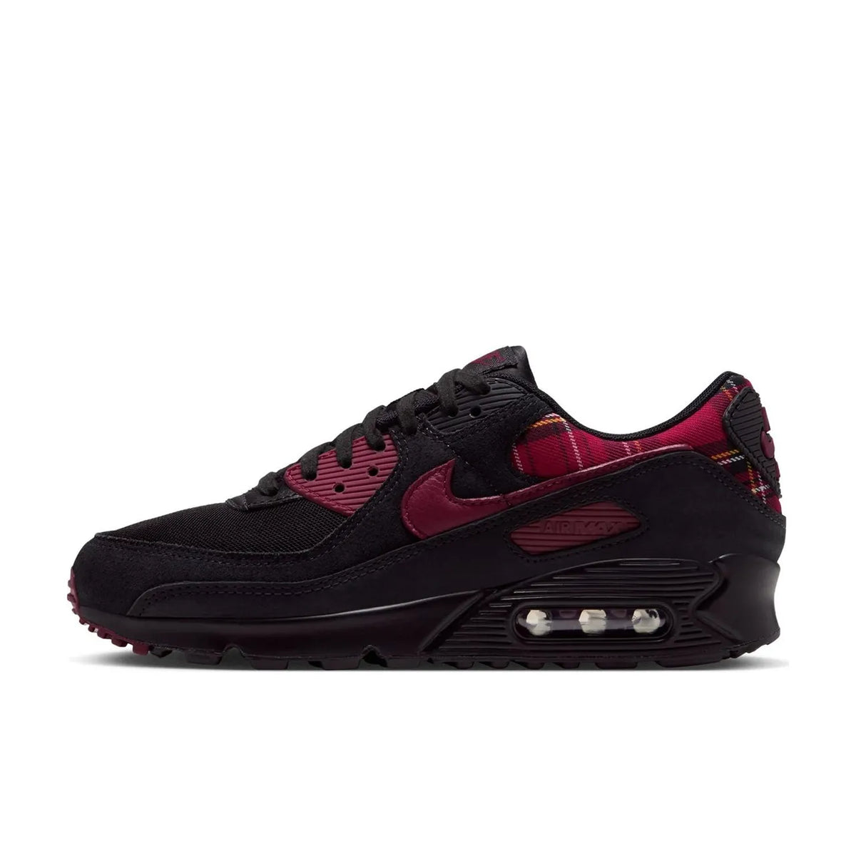 Nike Air Max 90 Black Tough Red Plaid - 1