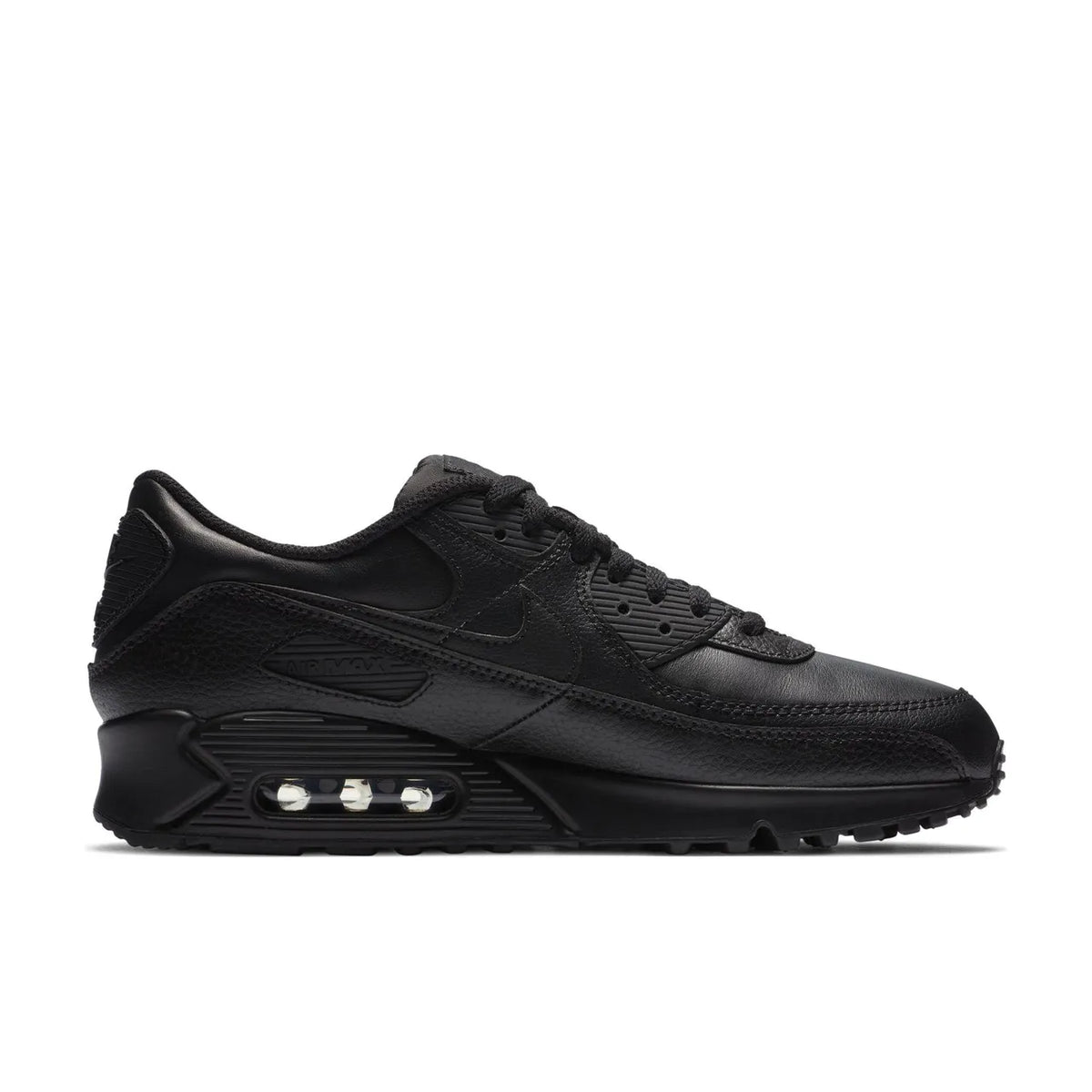 Nike Air Max 90 Leather Triple Black - 5