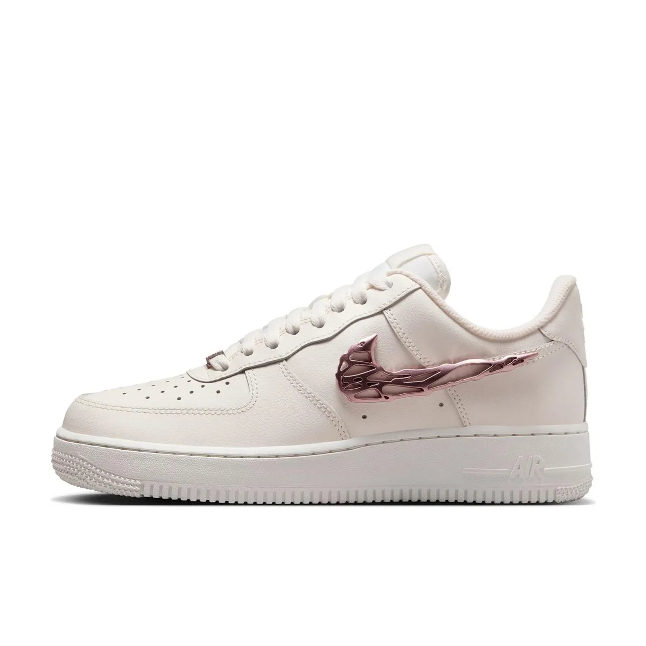 Nike Air Force 1 Low Liquid Metal Swoosh Metallic Rose Gold