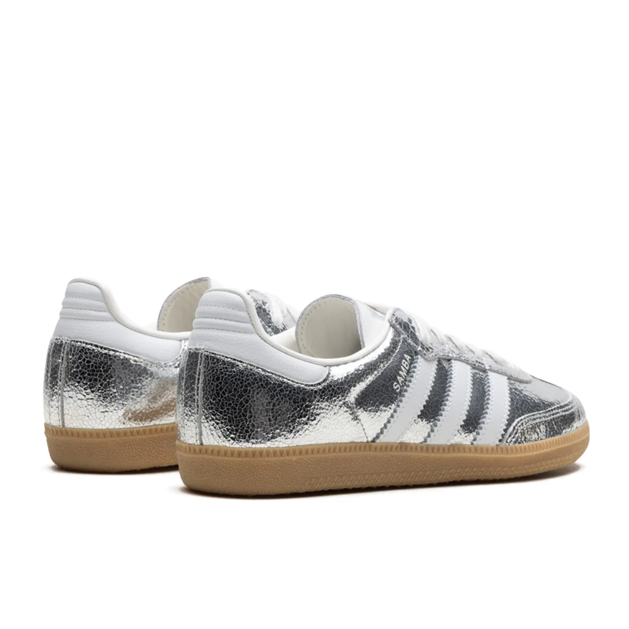 adidas Samba OG Silver Metallic Cracked Leather